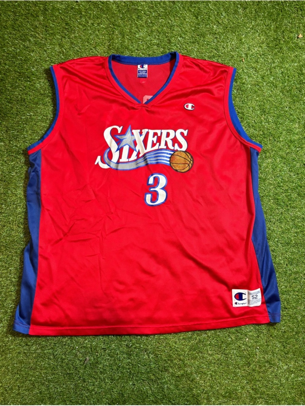 Champion Allen Iverson Philadelphia 76ers Basketball jersey size XXL